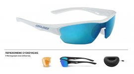 ΓΥΑΛΙΑ SALICE 011RW WHITE-BLUE ΜΕ ΦΑΚΟΥΣ Hydro Rainbow blue + ΔΩΡΟ Extra Φακοί