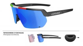 ΓΥΑΛΙΑ SALICE 023ITARWX BLACK-ITA ΜΕ ΦΑΚΟΥΣ Mirror Photocromic by NXT cat.1-3 + ΔΩΡΟ Rainbow blue